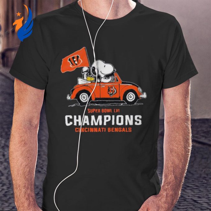 Snoopy Super Bowl LVI Champions Cincinnati Bengals Shirt – Celebrate the Victory in Style!