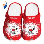 Soft And Comfortable Snoopy Red Clogs Shoes