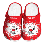 Soft And Comfortable Snoopy Red Clogs Shoes