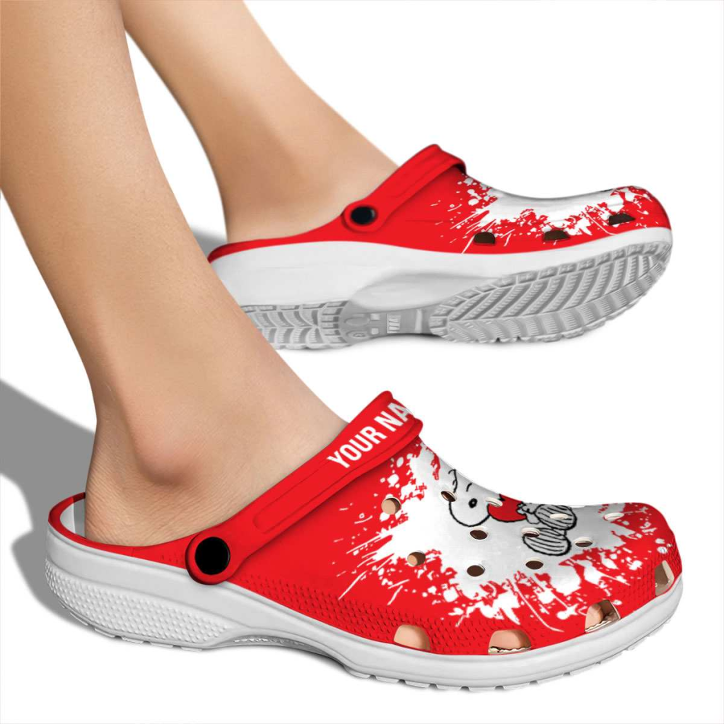 Soft And Comfortable Snoopy Red Clogs Shoes Soft And Comfortable Snoopy Red Clogs Shoes