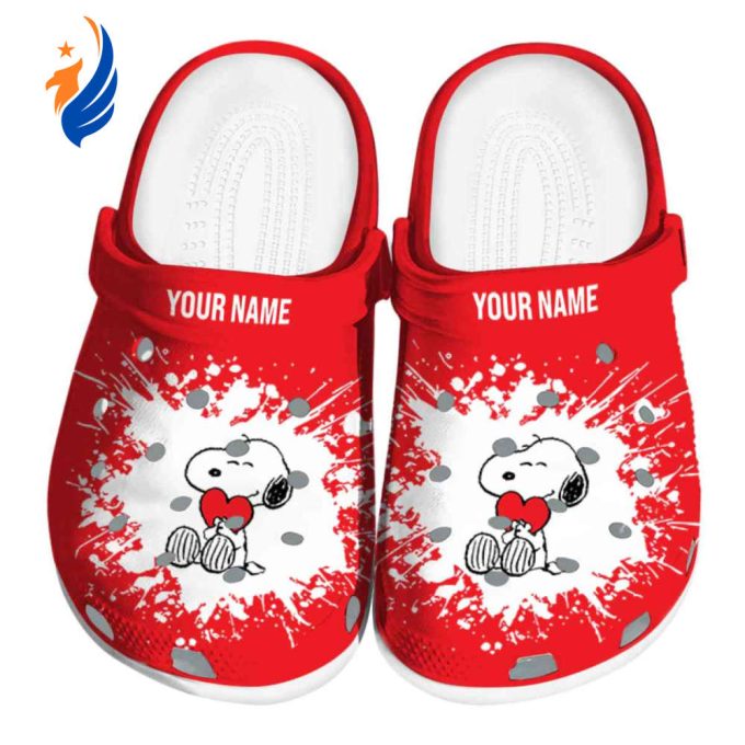 Soft And Comfortable Snoopy Red Clogs Shoes