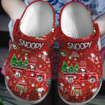 Special Design Snoopy Merry Christmas Red Clogs Special Design Snoopy Merry Christmas Red Clogs