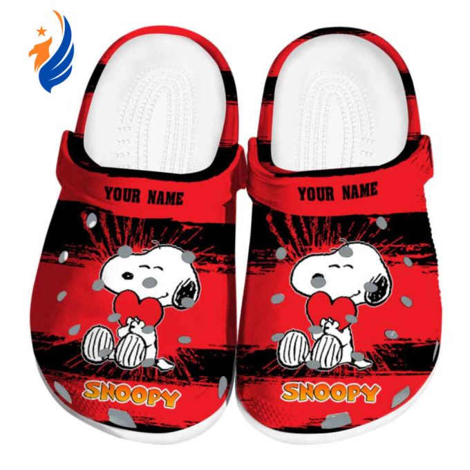 Special Design Snoopy Red Color Clogs Shoes