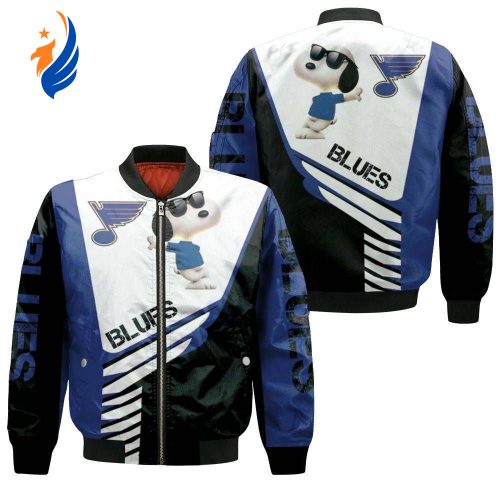 St. Louis Blues Snoopy For Fans Bomber Jacket  – Gift for Men Women