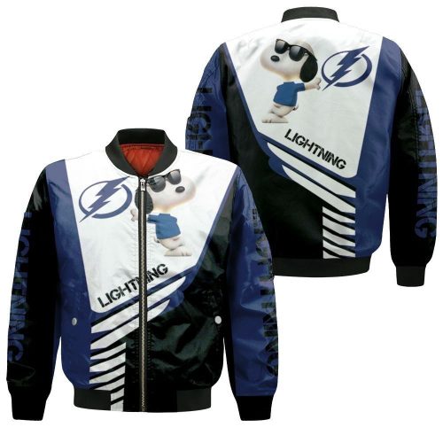 Tampa Bay Lightning Snoopy For Fans Bomber Jacket  – Gift for Men Women