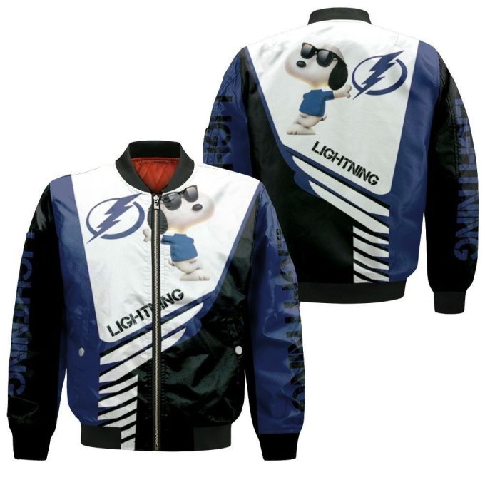 Tampa Bay Lightning Snoopy For Fans Bomber Jacket  – Gift for Men Women