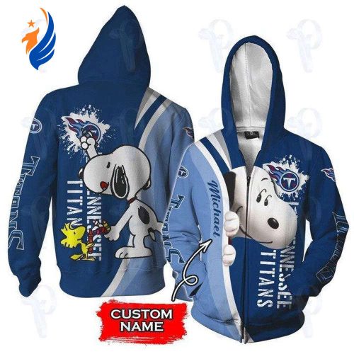 Tennessee Titans NFL Snoopy Personalized 3D All Over Print Hoodie, Zip Hoodie, Sweatshirt