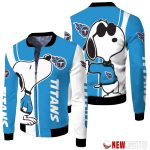 Tennessee Titans Snoopy Fleece Bomber Jacket Tennessee Titans Snoopy Fleece Bomber Jacket