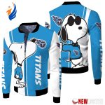 Tennessee Titans Snoopy Fleece Bomber Jacket Tennessee Titans Snoopy Fleece Bomber Jacket