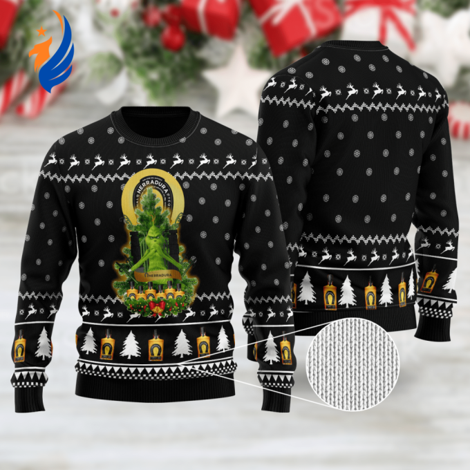 Tequila Herradura Grinches Snow Ugly Christmas Sweater