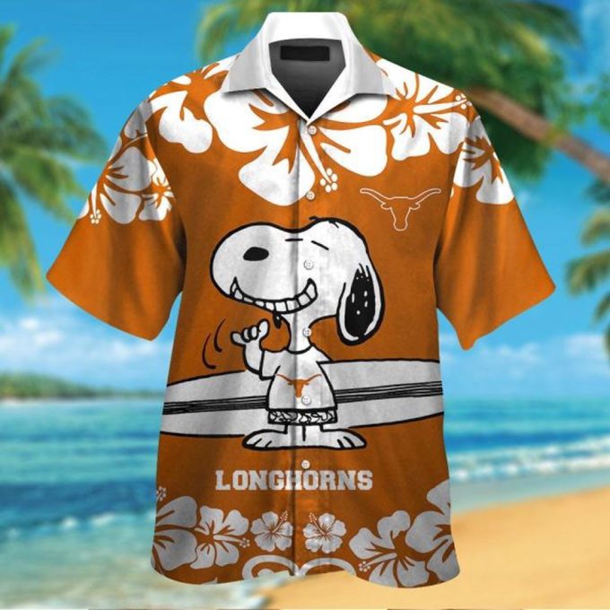 Shop the Trendiest Texas Longhorns & Snoopy Hawaiian Shirt – Perfect for Game Days and Beach Getaways!