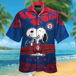 Texas Rangers & Snoopy Hawaiian Shirt: Show Your Team Spirit with this Fun and Stylish Collab!