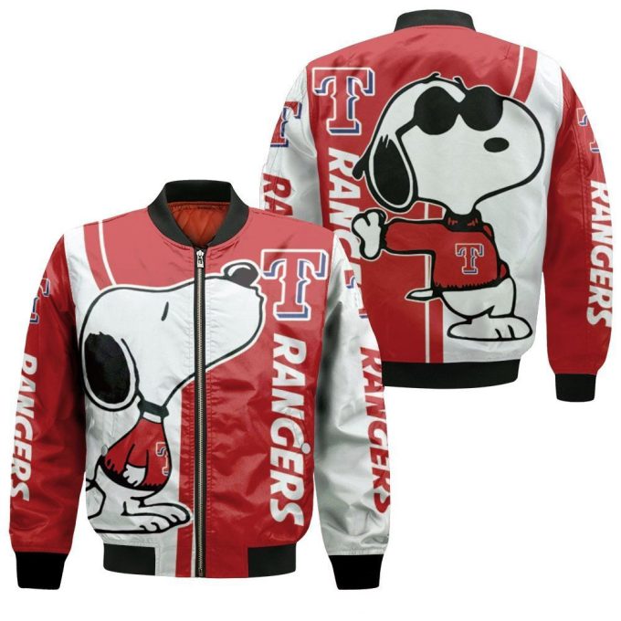 Texas Rangers Snoopy Lover Bomber Jacket  – Gift for Men Women