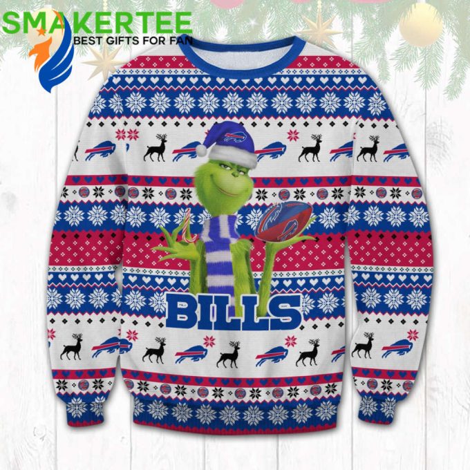 The Grinches Buffalo Bills Ugly Christmas Sweater The Grinches Buffalo Bills Ugly Christmas Sweater