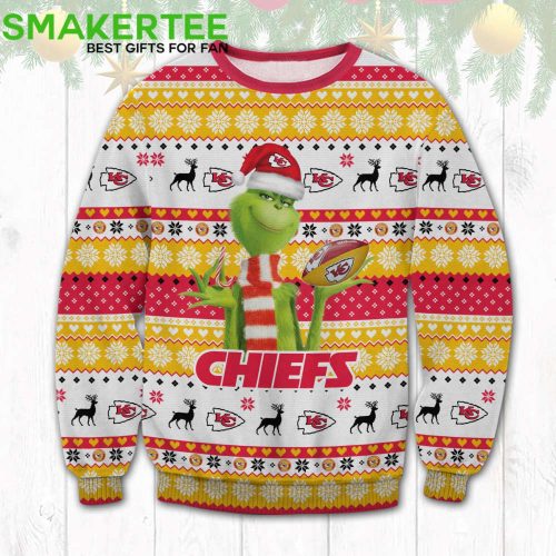 The Grinches Kansas City Chiefs Ugly Christmas Sweater The Grinches Kansas City Chiefs Ugly Christmas Sweater