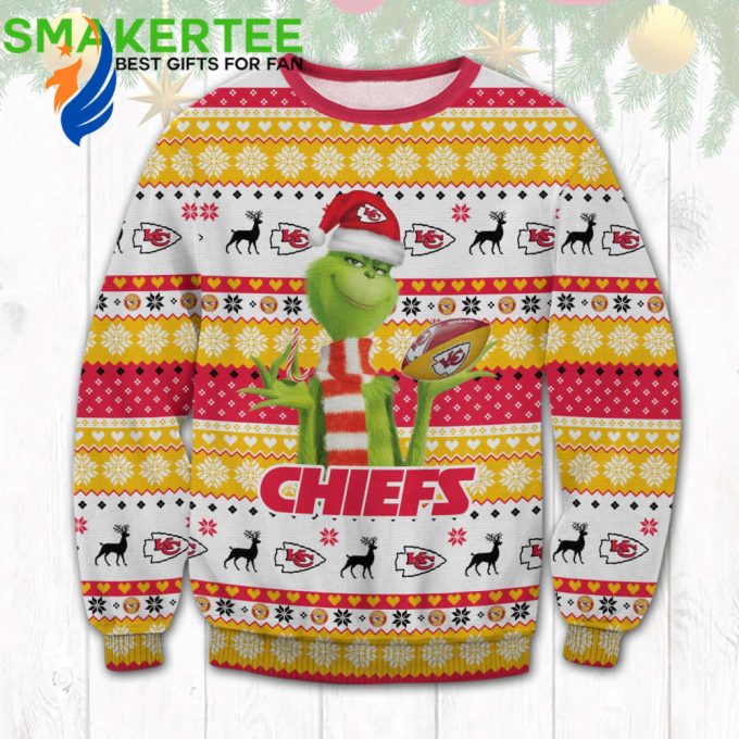 The Grinches Kansas City Chiefs Ugly Christmas Sweater