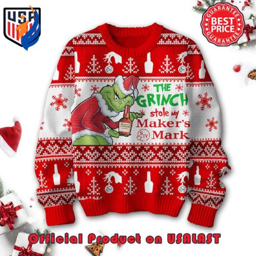 The Grinches Santa Hat Stole My Maker’s Mark Ugly Christmas Sweater The Grinches Santa Hat Stole My Maker’s Mark Ugly Christmas Sweater