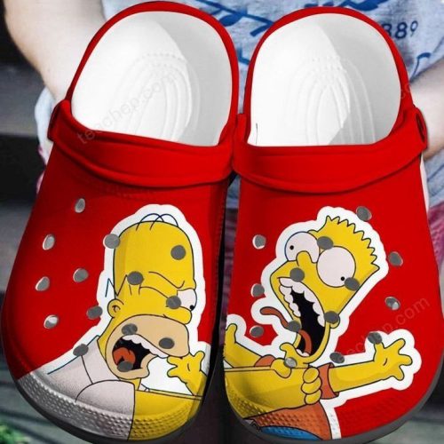 The Simpsons On Red Pattern Unisex Classic Clogs For Fans Unisex Gifts 2024  – Gift for Men Women The Simpsons On Red Pattern Unisex Classic Clogs For Fans Unisex Gifts 2024  – Gift for Men Women