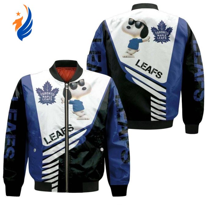 Toronto Maple Leafs Snoopy For Fans Bomber Jacket  – Gift for Men Women Toronto Maple Leafs Snoopy For Fans Bomber Jacket  – Gift for Men Women