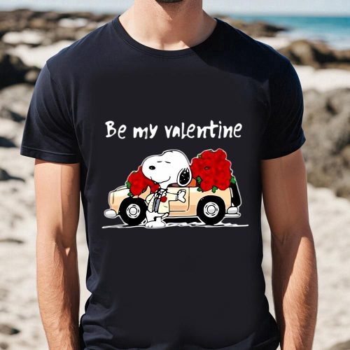 Customized Happy Summer Snoopy On The Beach Cartoon Clogs Shoes Valentine Day T Shirt, Be My Valentine Snoopy Roses Snoopy Valentine Christmas Shirt