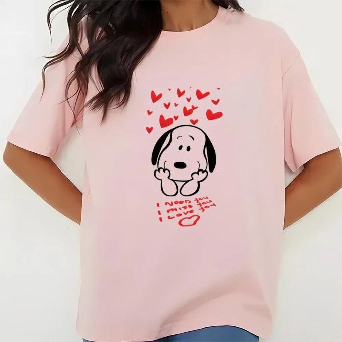 Valentine Day T Shirt, Happy Valentines Day Snoopy I Need You Shirt