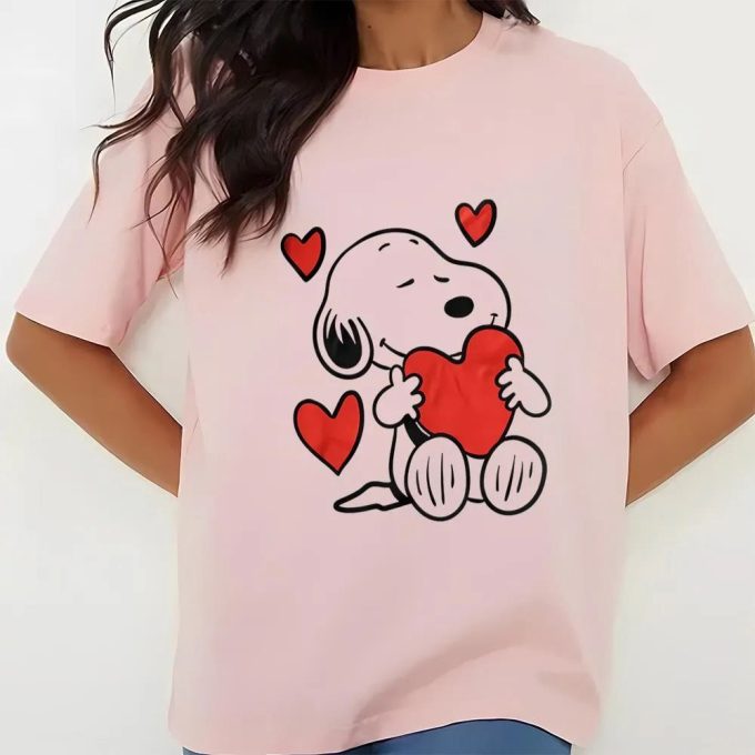 Valentine Day T Shirt, Hugging Snoopy Valentine Shirt