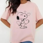 Valentines Womens Shirts, Happy Valentines Day Snoopy Heart Shirt Valentines Womens Shirts, Happy Valentines Day Snoopy Heart Shirt