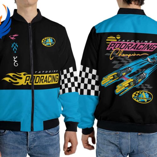 Vintage Tatooine Podracing Champion Fleece Bomber Jacket – Disney Star Wars Retro Streetwear for Hollywood Studios & Galaxy s Edge Trip Vintage Tatooine Podracing Champion Fleece Bomber Jacket – Disney Star Wars Retro Streetwear for Hollywood Studios & Galaxy s Edge Trip
