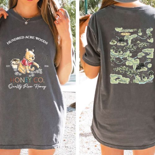 Vintage Winnie the Pooh Honey Co Shirt: Hundred Acre Wood Map Tee – Disney World Disneyland Trip & Matching Family Shirts Vintage Winnie the Pooh Honey Co Shirt: Hundred Acre Wood Map Tee – Disney World Disneyland Trip & Matching Family Shirts