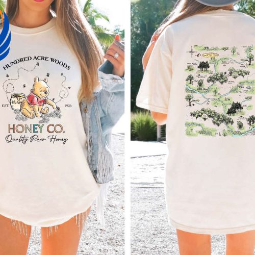 Vintage Winnie the Pooh Honey Co Shirt: Hundred Acre Wood Map Tee – Disney World Disneyland Trip & Matching Family Shirts Vintage Winnie the Pooh Honey Co Shirt: Hundred Acre Wood Map Tee – Disney World Disneyland Trip & Matching Family Shirts