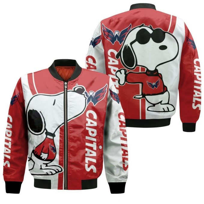 Washington Capitals Snoopy Lover Bomber Jacket  – Gift for Men Women
