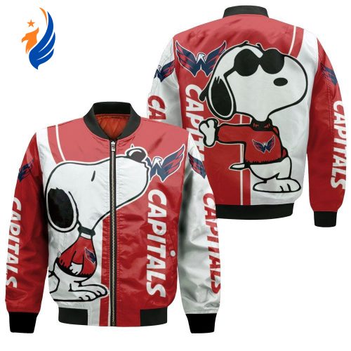 Washington Capitals Snoopy Lover Bomber Jacket  – Gift for Men Women Washington Capitals Snoopy Lover Bomber Jacket  – Gift for Men Women