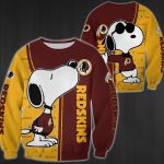 Washington Redskins NFL Snoopy 3d All Over Printed Hoodie Washington Redskins NFL Snoopy 3d All Over Printed Hoodie