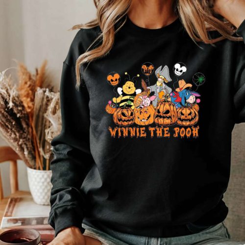 Winnie The Pooh Halloween T-Shirt: Spooky Disney Sweatshirt with Balloons & Friends Winnie The Pooh Halloween T-Shirt: Spooky Disney Sweatshirt with Balloons & Friends