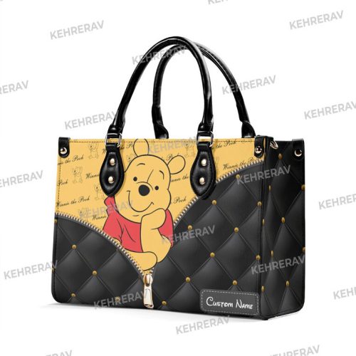 Adorable Winnie The Pooh Leather Handbag: Custom & Vintage Women s Purse Perfect for Pooh Lovers – Handmade & Stylish!