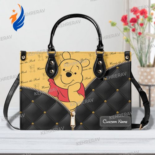Adorable Winnie The Pooh Leather Handbag: Custom & Vintage Women s Purse Perfect for Pooh Lovers - Handmade & Stylish!