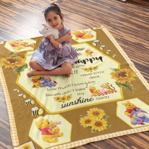 Winnie The Pooh My Sunshine Fleece Blanket, Sherpa Blanket