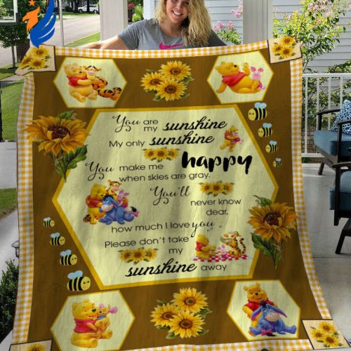 Winnie The Pooh My Sunshine Fleece Blanket, Sherpa Blanket