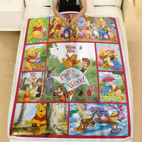 Winnie The Pooh Sherpa Fleece Quilt Blanket BL1873