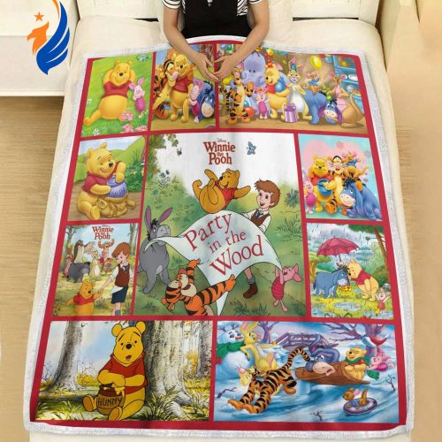 Winnie The Pooh Sherpa Fleece Quilt Blanket BL1873