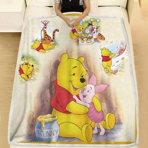 Winnie The Pooh Sherpa Fleece Quilt Blanket BL1874