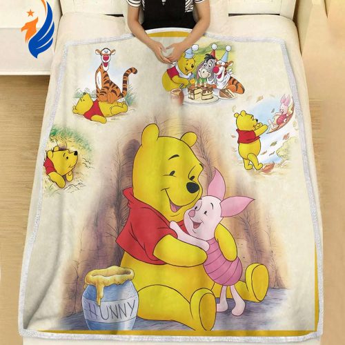 Winnie The Pooh Sherpa Fleece Quilt Blanket BL1874