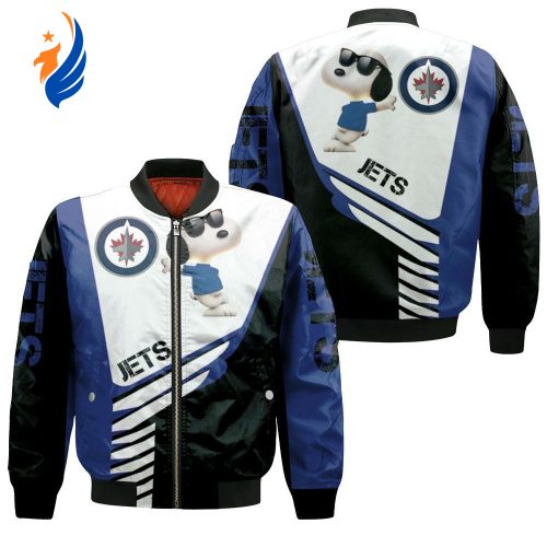 Winnipeg Jets Snoopy For Fans Bomber Jacket Winnipeg Jets Snoopy For Fans Bomber Jacket