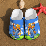 Pooh Bear Winnie Blue Sky CuteClogs-Shoes Classic Clogs Shoes