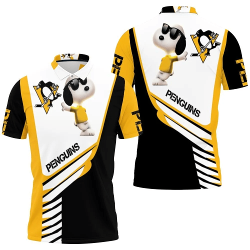 Mens & Womens Tampa Bay Lightning Snoopy Lover 3d Printed All Over Print Polo Shirt Mens & Womens Pittsburgh Penguins Snoopy For Fans 3D All Over Print Polo Shirt