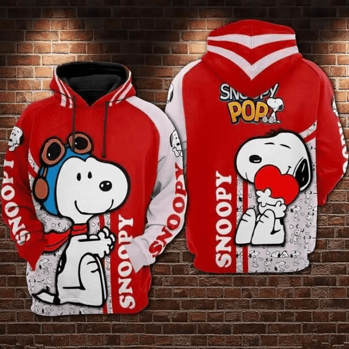 Stylish Snoopy Zip Hoodie – 3D Design for Ultimate Comfort