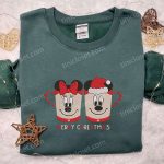 Mickey Minnie Cup Christmas Embroidered Shirt – Disney T-shirt Perfect Couples Christmas Gift Mickey Minnie Cup Christmas Embroidered Shirt – Disney T-shirt Perfect Couples Christmas Gift