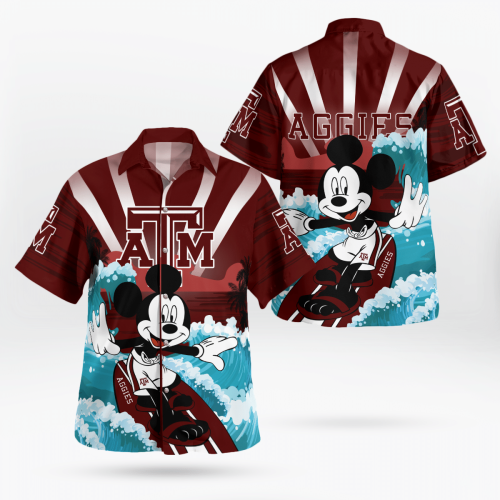 Texas A&M Aggies Mickey Mouse Hawaii Shirt: Show Your Team Spirit with this Fun and Unique Design!