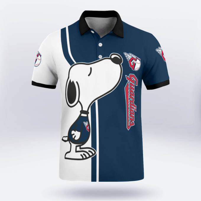 Cleveland Guardians Snoopy Polo Shirt Limited Edition