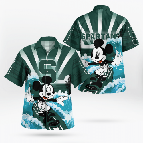 Exclusive Michigan State Spartans and Mickey Mouse Hawaii Shirt: Limited Edition Collectible
